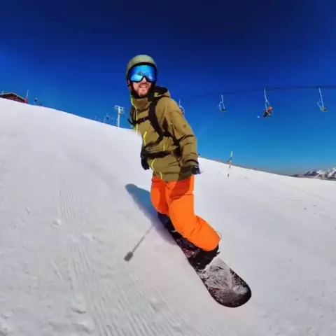 david snowboarding